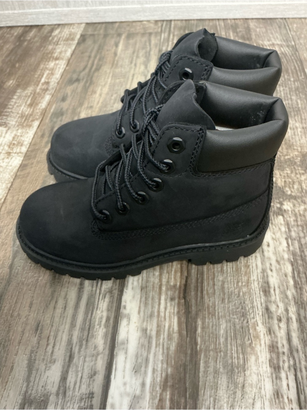 Black Lace-Up Lug Sole Boots - Picture 9 of 16